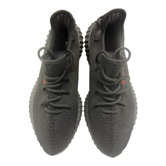adidas Black Red Accent 12.5 Yeezy Boost 350 V2 Bred CP9652 Kanye Streetwear - Picture 6 of 8